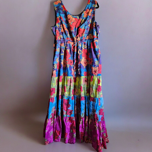 Woman Within Floral Prairie Maxi Dress - Size Curvy Girl - Sz (18)