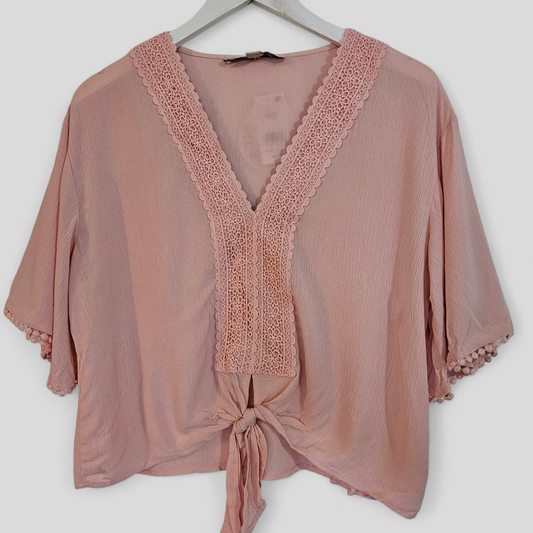 Gypsies & Moondust Pink Blouse - Size Medium, Size Large