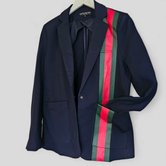 Central Park West Navy Blue Blazer - Size Medium