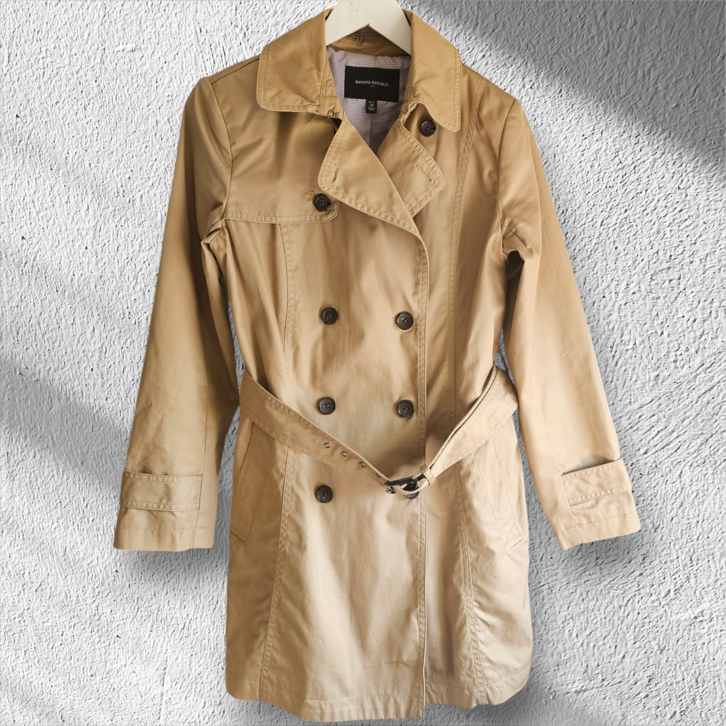 Banana Republic Khaki Color Trench Coat - Size Medium