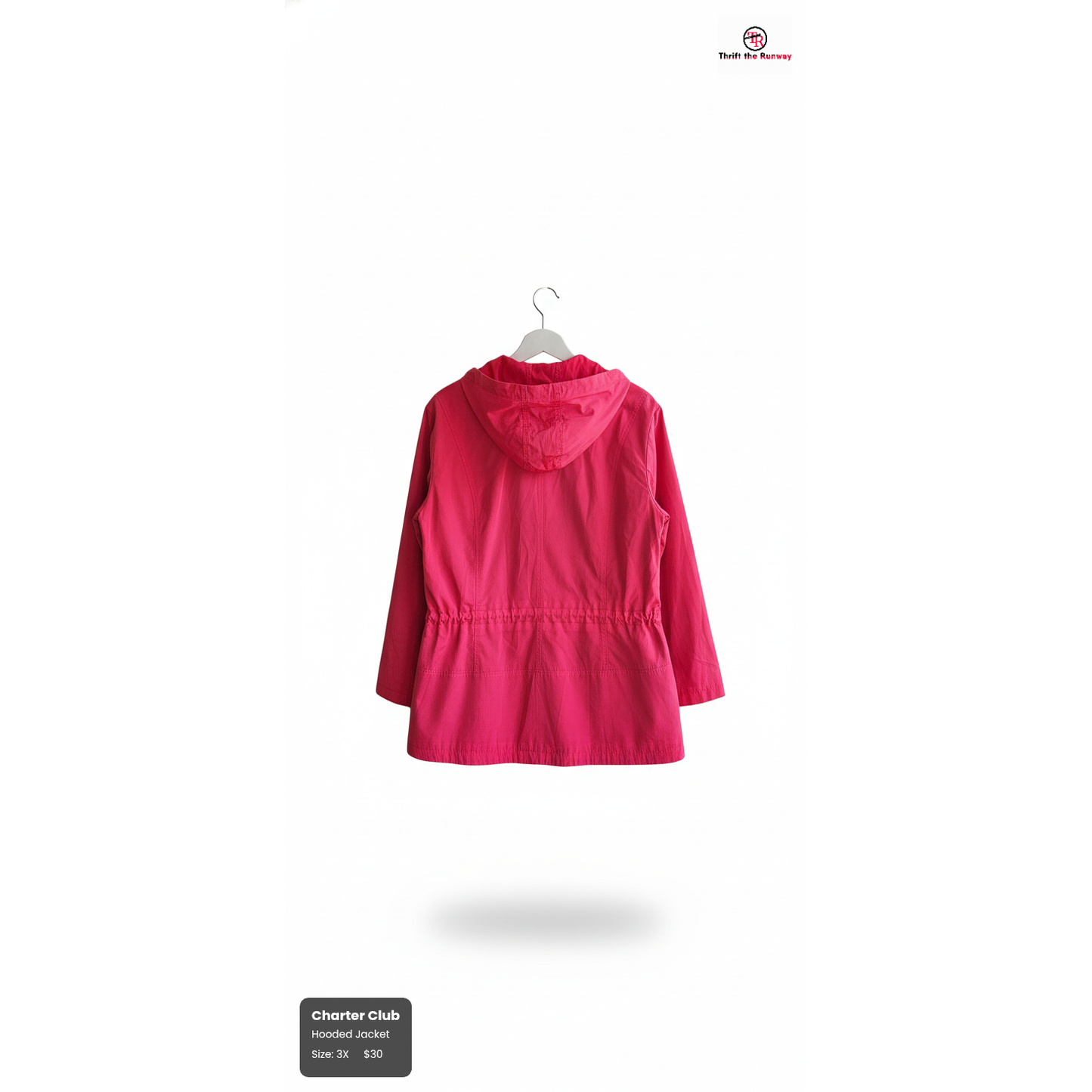 Charter Club Hooded Rain Jacket Size Small (Sz PS) / Size Curvy Girl (Sz 3X) NWT