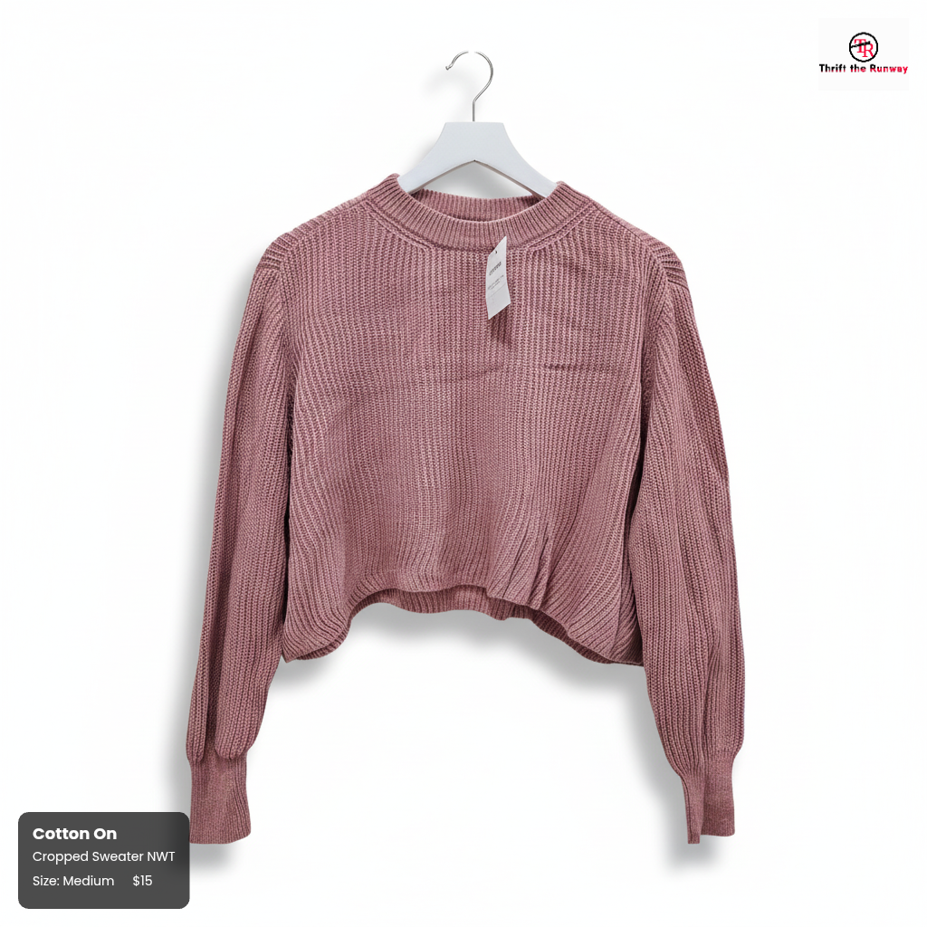 Cotton On Cropped Sweater Size Medium