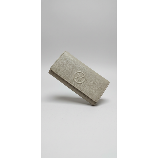 H - Inspired Medium Snap Button Close Wallet - Size Medium