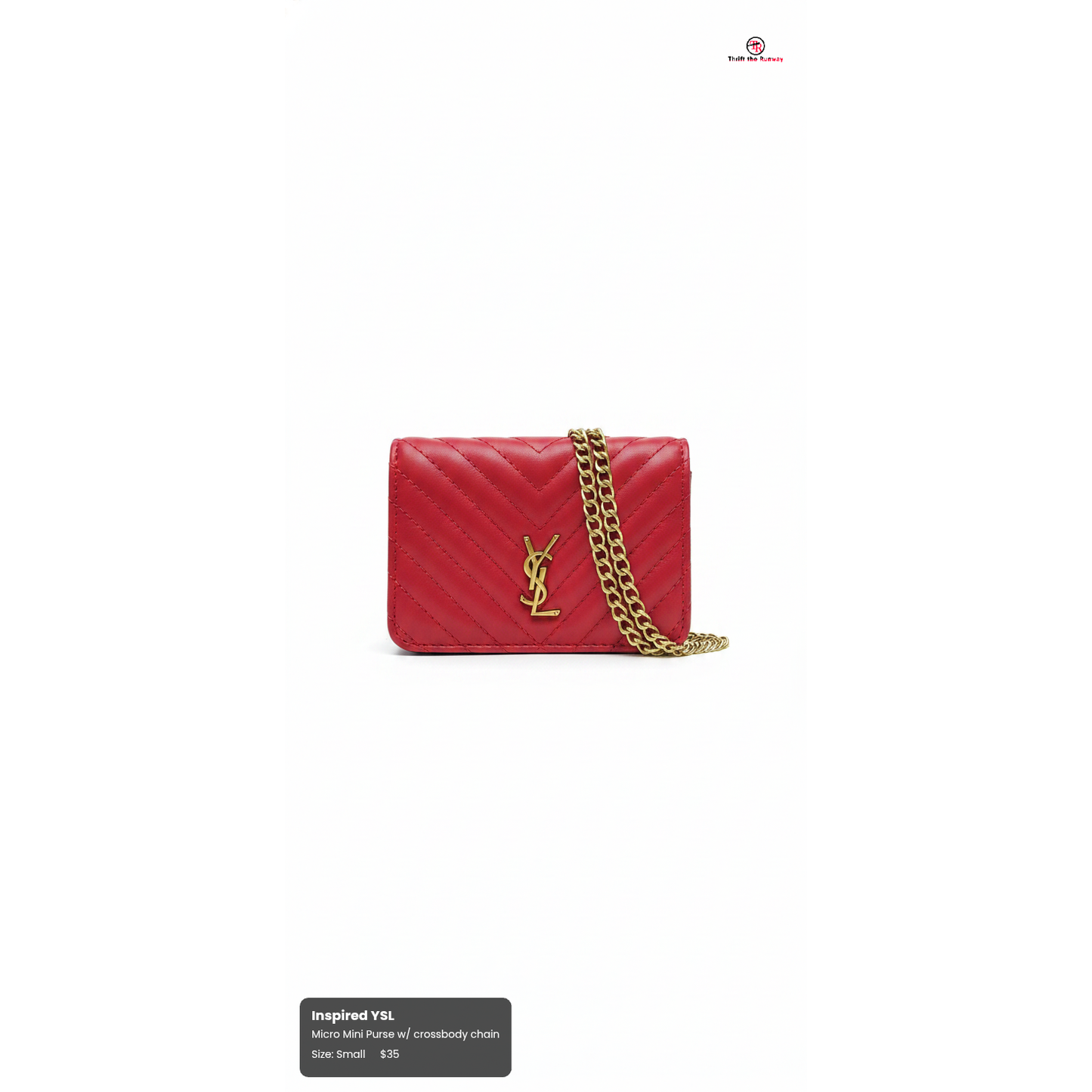 Inspired YSL Micro Mini Purse with Crossbody Chain - Size Small