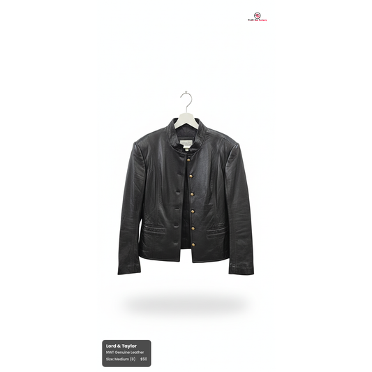 Lord & Taylor Leather Jacket - Size Medium