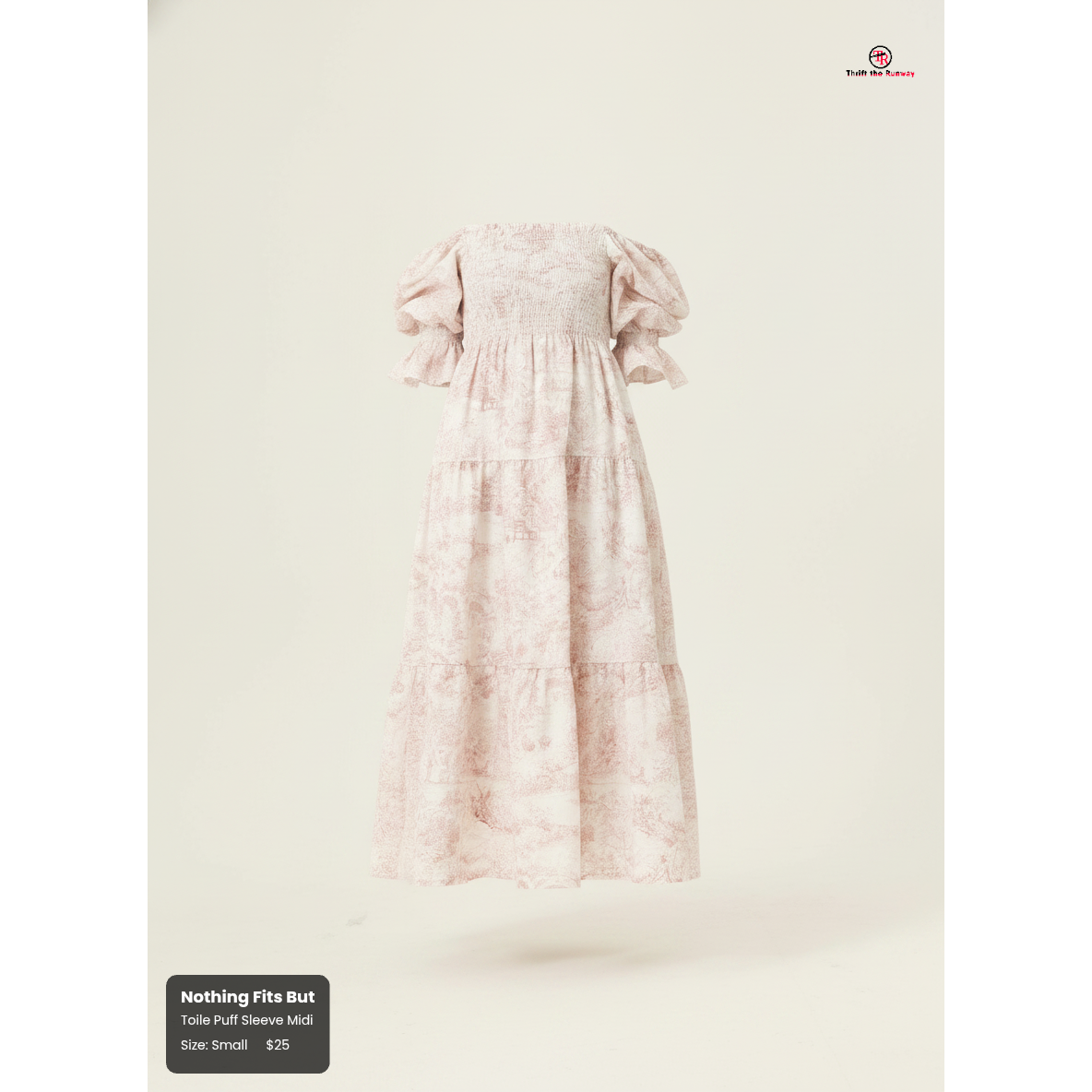Nothing Fits But Toile Dress - Size Small will fit up to Size Medium