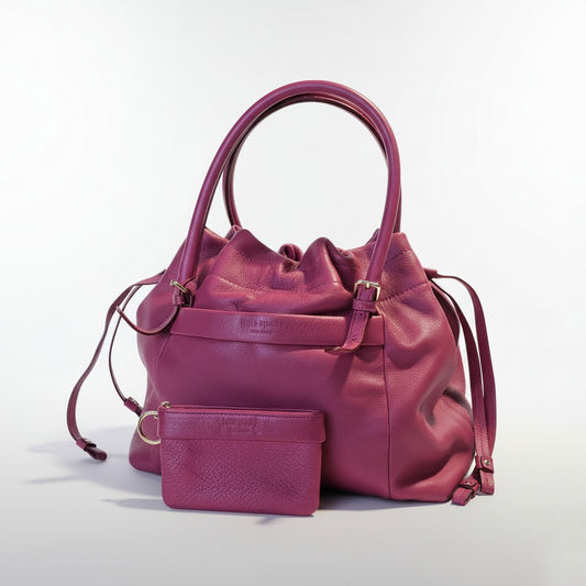 Kate Spade Magenta Pebbled Leather Shoulder Bag