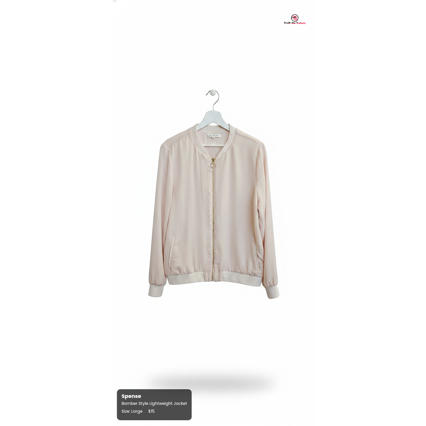 Spense Peach Bomber Style Jacket - Size Large