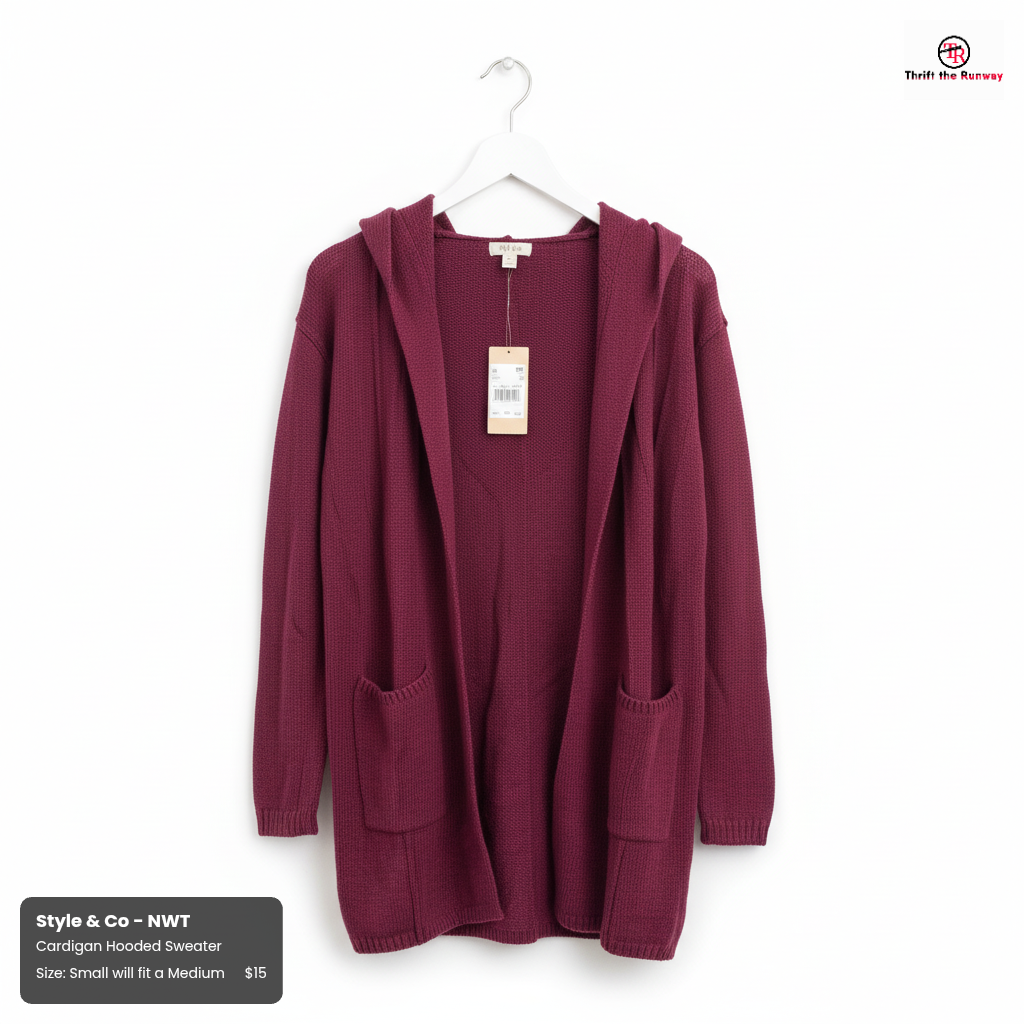 Style & Co Hooded Sweater – Size Small – $15 (NWT)