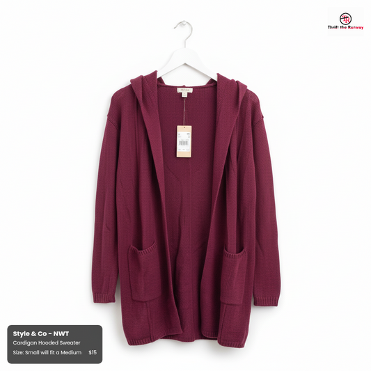 Style & Co Hooded Sweater – Size Small – $15 (NWT)