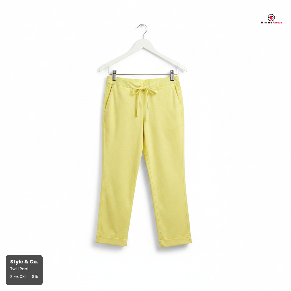 Style & Co Yellow Utility Pant - Size Curvy Girl (Sz XXL)