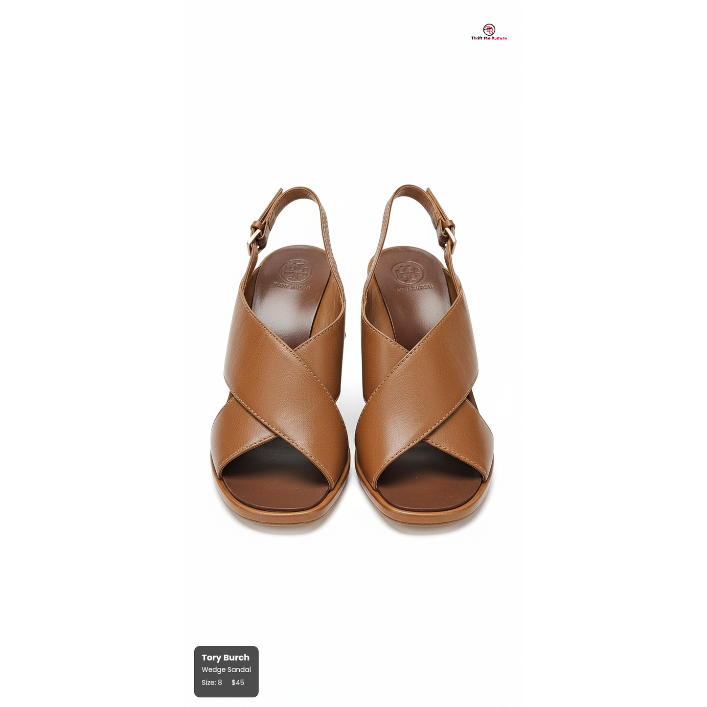 Tory Burch Tan Wedge Sandal - Size 8