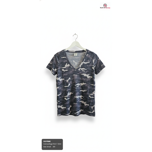 VS PINK Camouflage Print T-Shirt – NWT, Size Small