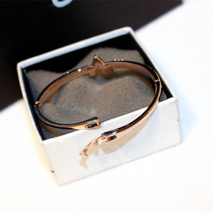 V gem-encrusted bangle - NWT