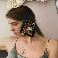 Green Designer Inspired Letter F Brooch - NWT