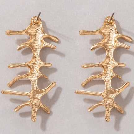 Elegant Gold Branch Drop Earrings – Nature Inspired Jewelry