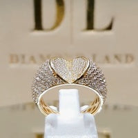 Heart Crystal Encrusted Ring - NWT