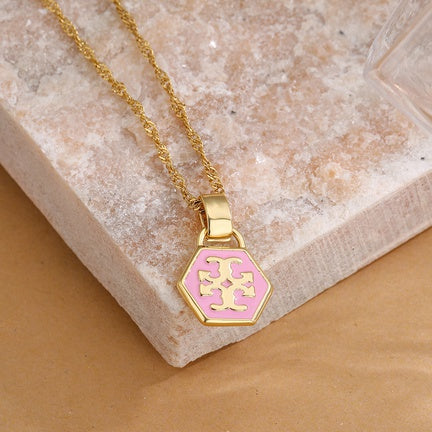 Pink Gold Charm Necklace