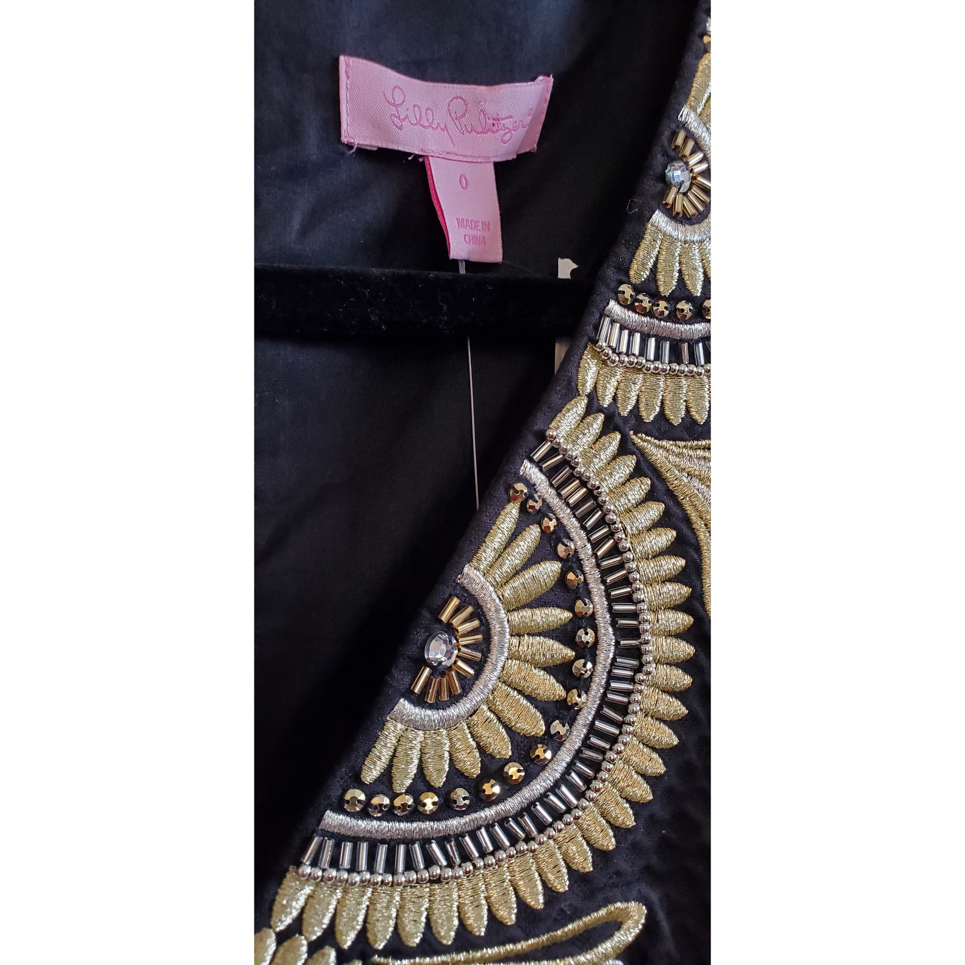 lilly pulitzer black and gold dress $358 NWT LILLY PULITZER WOMENS 4 BLACK GOLD SILVER METALLIC BROCADE SYDNEY DRESS