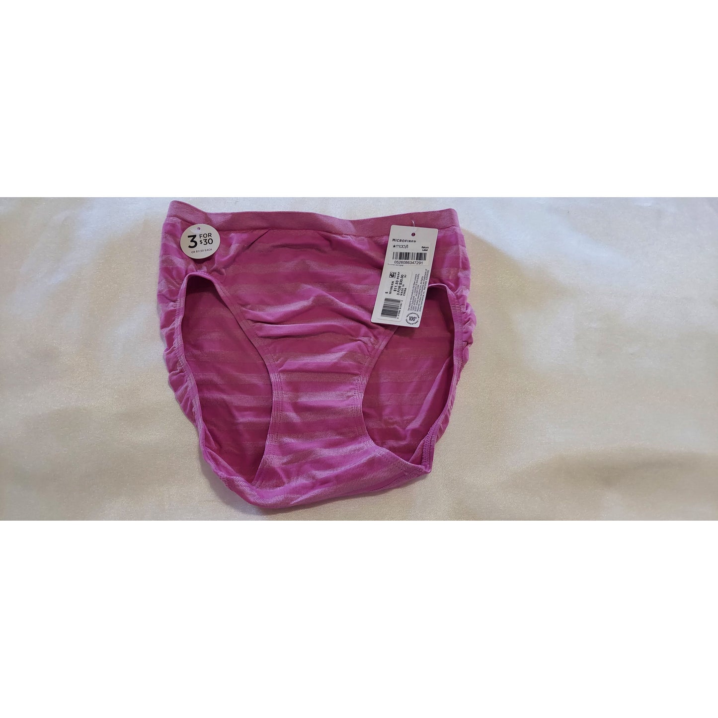 3 Pack Panty Pink/White/Plum - Size Small - NWT