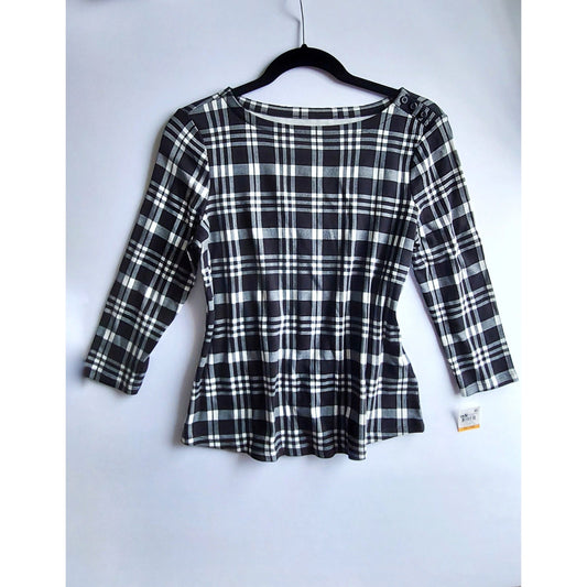 Charter Club B/W Plaid - Size Small (Sz PS) - NWT