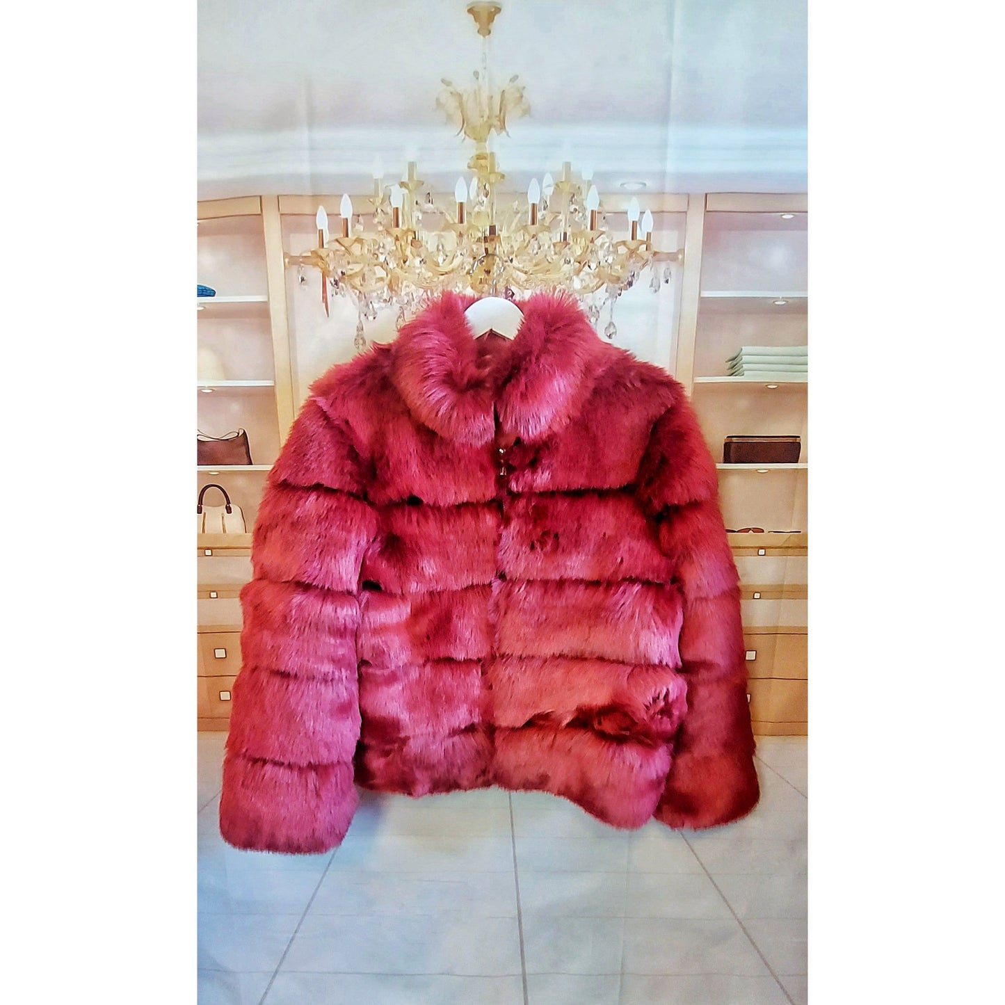 Luxxe Faux Fur Coat - Size Medium