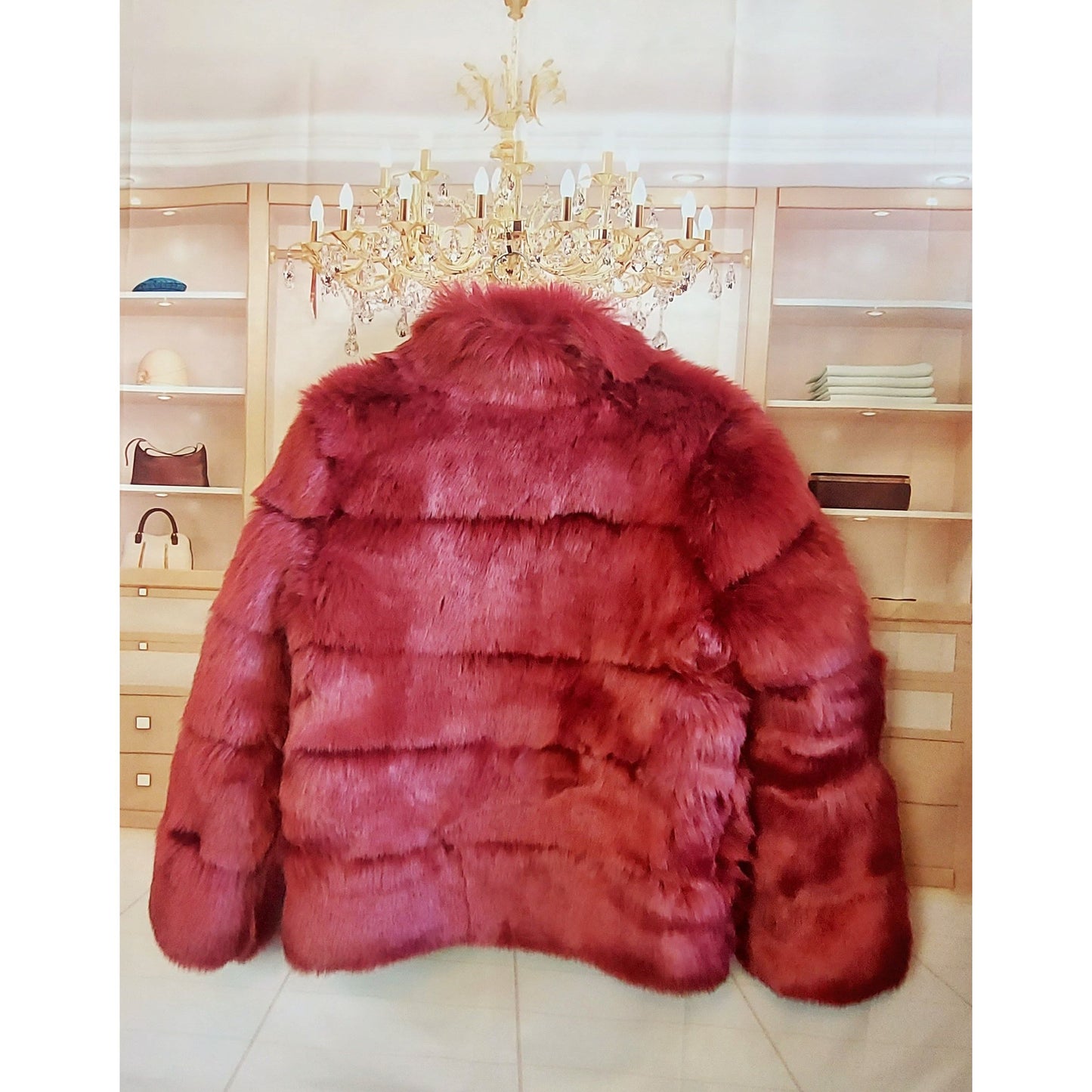 Luxxe Faux Fur Coat - Size Medium