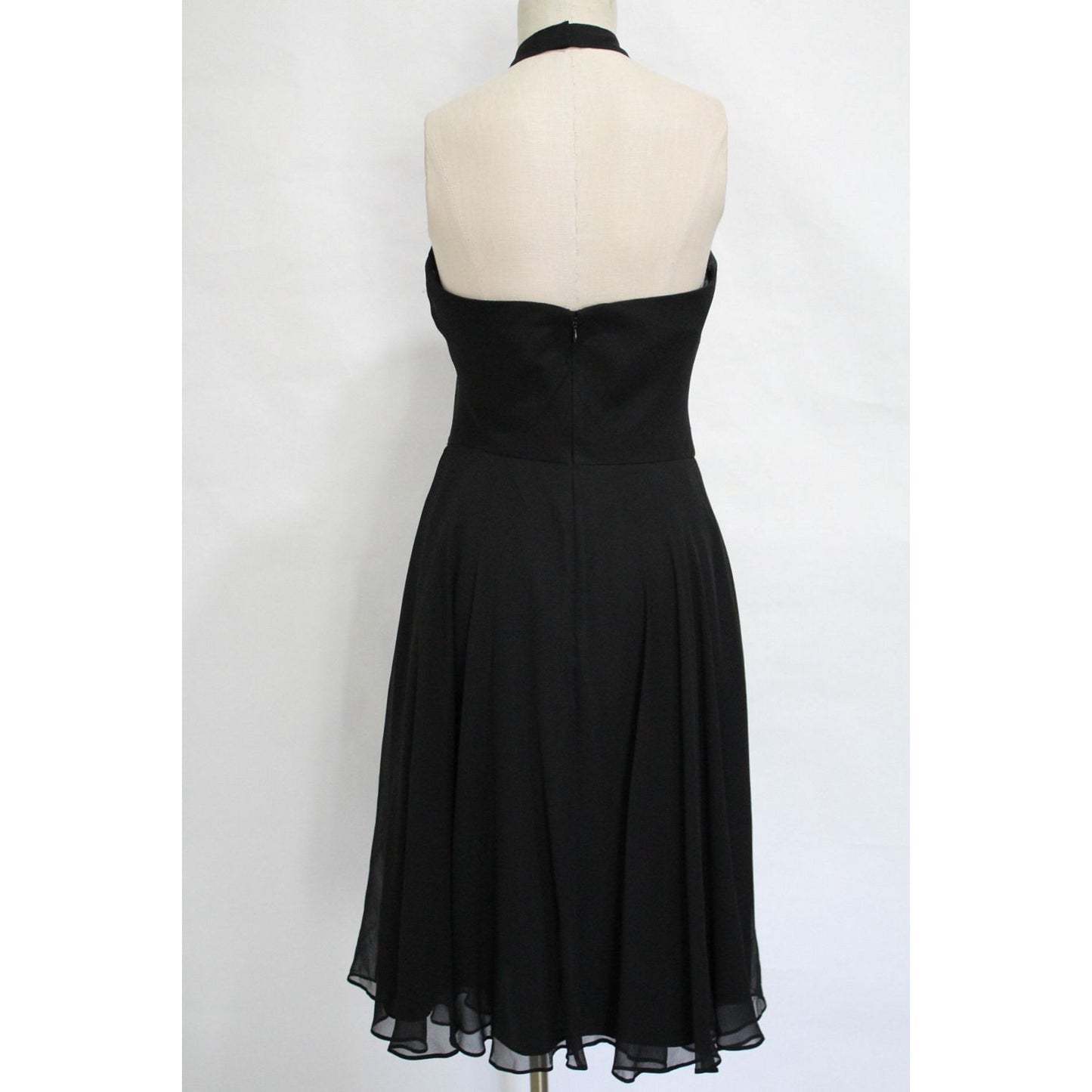 Black Halter fit and flare Gown - Size Medium (Sz 8)